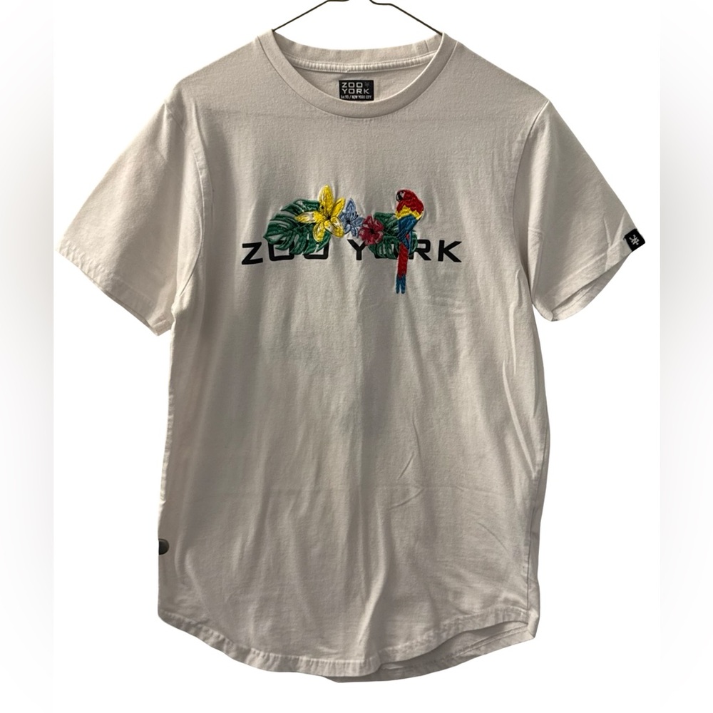 Mens Zoo York White Embroidered Graphic T-Shirt